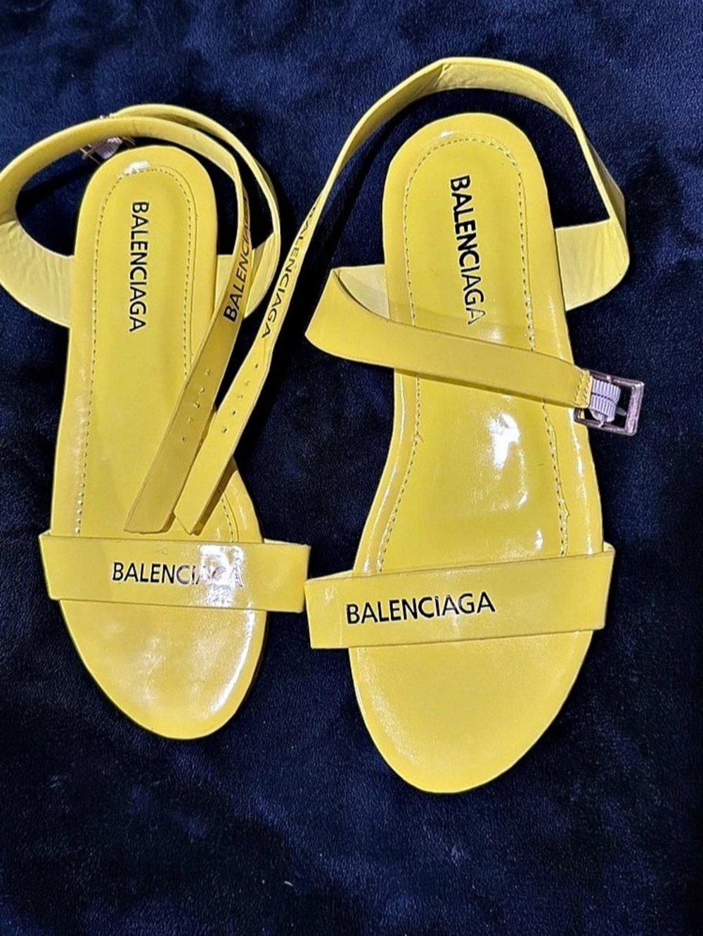 Balenciaga Yellow Strappy Sandals Like New